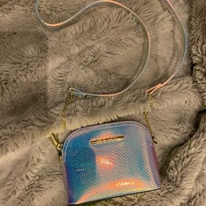 Steve Madden holographic snakeskin crossbody